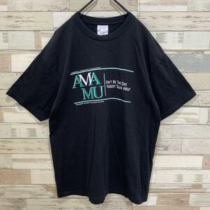 PORT & COMPANY US古着 カレッジTシャツ L メンズ レディース　ブラック　黒