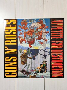 【希少】発禁ジャケット Guns N' Roses Appetite For Destruction ガンズ ＆ ローゼズ ステッカー付 アペタイト フォー デストラクション