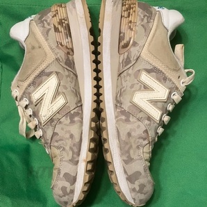 NB New Balance ニューバランス Classic ML574CBE 高級ローカットスニーカー クラッシックデザイン 迷彩柄 中古 送料無料の画像3