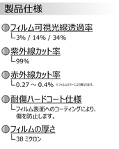 プラススモーク(原着ハードコートタイプ) カムリハイブリッド (AVV50) カット済みカーフィルム リアセット スモークフィルム_画像6