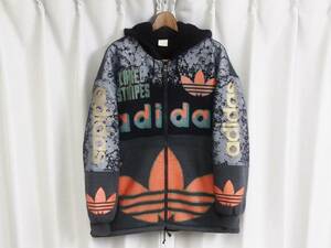 * редкий old adidas Old Adidas Vintage длинный тренировочный Parker чёрный большой to зеркальный . il bench пальто 80s 90s Y2K б/у одежда 