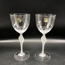Hoya ワイングラス ペア　クリスタルガラス 日本製　ガラス　硝子　酒器　O12_画像1