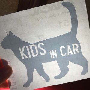 KIDS IN CAR(猫)ステッカー