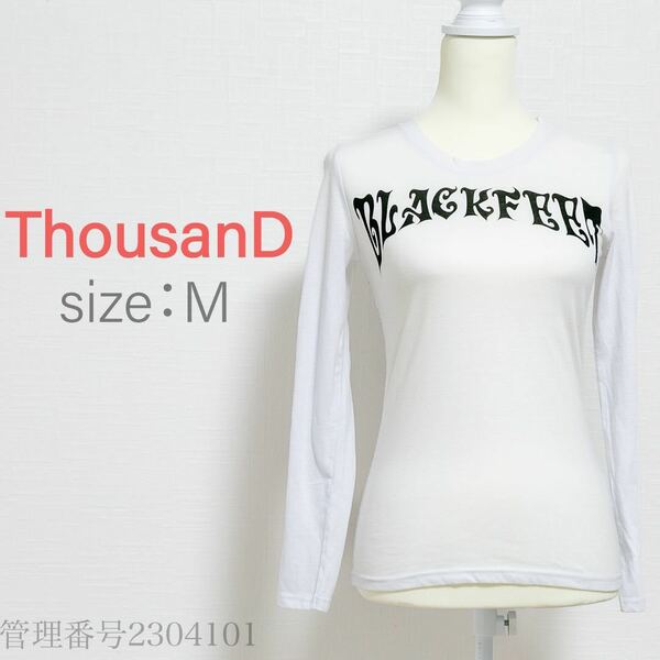 【送料無料】ThousanD(サウザンド)プリント　長袖Tシャツ　長袖カットソー プルオーバー