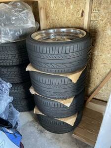 Рабочее оборудование 19 дюймов 10J +17 BCNR33 BNR34 GTR GT-R Bridgestone RE050A 275/30R19 Рабочее оборудование