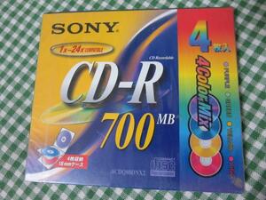 ソニー カラーCD-R 24倍速 4枚入り 4CDQ80DNX2