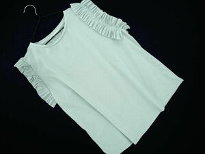 ZARA ザラ フリル ノースリーブ カットソー sizeM/グレー ■◆ ☆ deb9 レディース