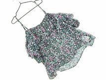 メゾンドリーファー シフォン 花柄 ブラウス シャツ size38/緑 ■◆ ☆ dea1 レディース_画像1