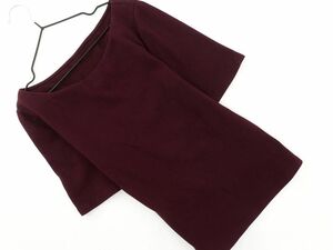 ネコポスOK STRAWBERRY-FIELDS ストロベリーフィールズ リブ Tシャツ えんじ ■◆ ☆ dea2 レディース