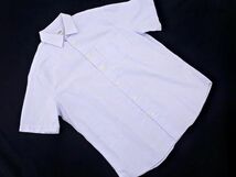 ZARA ザラ ストライプ 半袖 シャツ sizeS/白ｘ水色 ■◆ ☆ deb2 メンズ_画像1