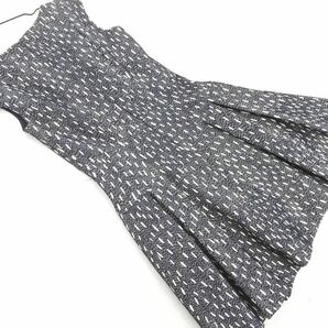 ZARA basic ザラ ベーシック 総柄 タック Aライン ワンピース sizeM/濃紺ｘ白 ■◆ ☆ deb2 レディースの画像5