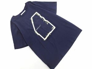 ネコポスOK KBF ケービーエフ アーバンリサーチ プリント Tシャツ sizeONE/紺 ■◆ ☆ deb7 レディース