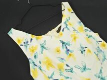 ネコポスOK ZARA basic ザラ ベーシック 花柄 ノースリーブ ワンピース sizeXS/白 ■◆ ☆ deb9 レディース_画像2