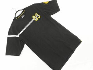 ネコポスOK umbro アンブロ BLACK LEOPARDS F.C 83 サッカー Tシャツ sizeL/黒 ■◆ ☆ deb9 メンズ