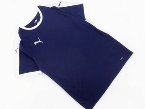 ネコポスOK PUMA プーマ トレーニングウェア Tシャツ sizeXL/紺 ■◆ ☆ dec6 メンズ