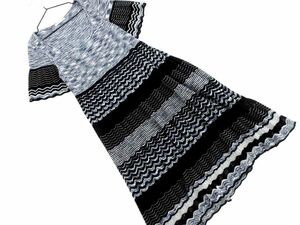 CROLLA crawler total pattern knitted One-piece gray x black #* * ded0 lady's 