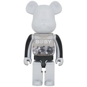 MY FIRST BE@RBRICK B@BY 1000％ BLACK & WHITE CHROME Ver. Designed by CHIAKI(CIROL & CO.) マイファースト ベアブリック MEDICOM TOY 