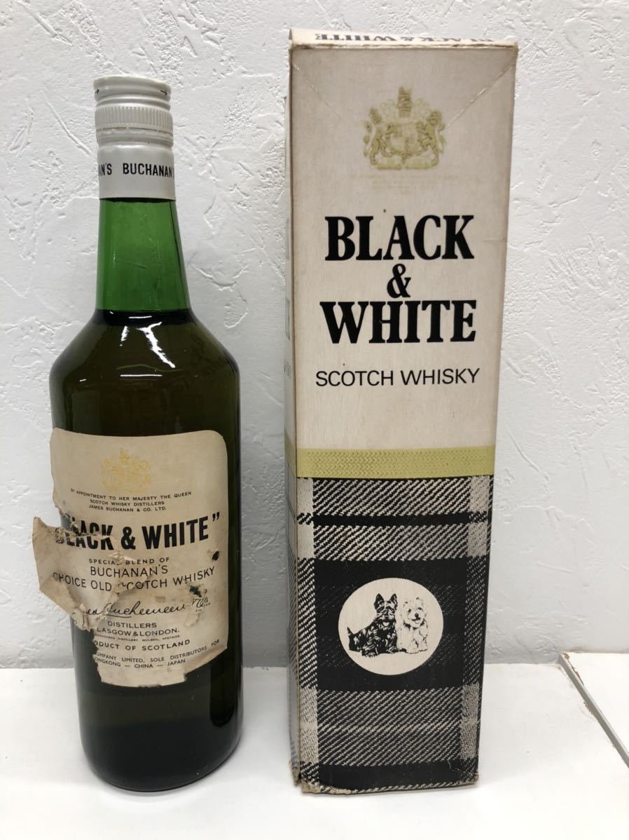 から厳選した 古酒 ウイスキー 雑酒 ブラック&ホワイト BLACK&WHITE