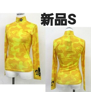  lady's Golf wear long sleeve inner shirt S yellow N436