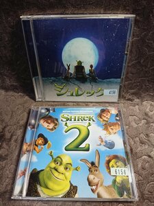 ◆Disney CD2枚【シュレック＆シュレック2】オリジナル・サウンドトラック★レンタ落ち★帯付/リスニングOK★送料無料◆