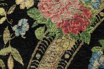 [送料込み]　花柄 ラグマット 140x200 1.5畳 ブラック ゴブラン織 おしゃれ 綺麗 豪華 リビング 寝室 キレイ カーペット 絨毯 ラグ 居間_画像6