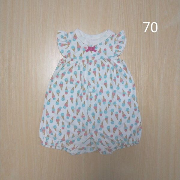 アイスクリーム柄 BABYロンパース 70cm