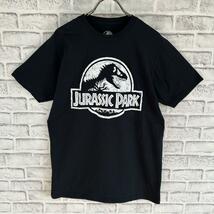 Jurassic Park ジュラシックパーク 白黒 恐竜 Tシャツ 半袖 輸入品 春服 夏服 海外古着 映画 洋画 ジュラシックワールド ムービー シネマ_画像2