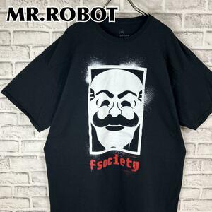 MR. ROBOT ミスターロボット 海外ドラマ ハッカー Tシャツ 半袖 輸入品 春服 夏服 海外古着 映画 洋画 シネマ ゆったり ピエロ マスク