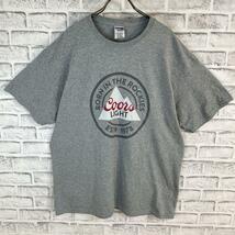 Coors Light クアーズライトビール サークルロゴTシャツ 半袖 輸入品 春服 夏服 海外古着 会社 企業 酒 ビール 炭酸 乾杯_画像2