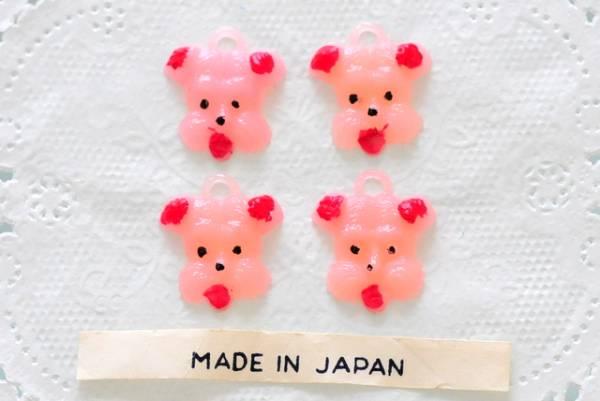小狗动物日本复古凸圆形吊饰日本制造复古手工配件零件 17 毫米 4 件, 珠饰, 珠子, 塑料