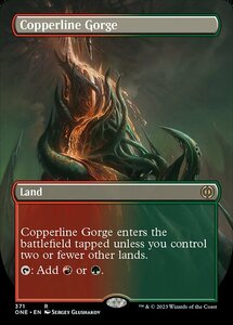 MTG ■土地/英語版■《銅線の地溝/Copperline Gorge》★拡張FOIL★ ファイレクシア：完全なる統一 ONE