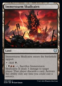 MTG ■土地/英語版■ 《イマースタームの髑髏塚/Immersturm Skullcairn》★FOIL★カルドハイム　KHM