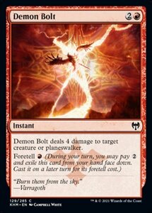 MTG ■赤/英語版■ 《悪魔の稲妻/Demon Bolt》★FOIL★カルドハイム　KHM