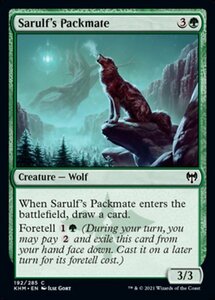 MTG ■緑/英語版■ 《サルーフの群友/Sarulf's Packmate》★FOIL★カルドハイム　KHM