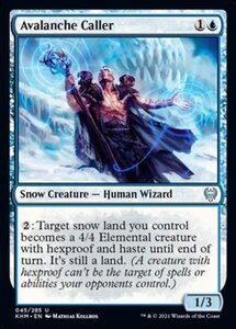 MTG ■青/英語版■ 《雪崩呼び/Avalanche Caller》★FOIL★カルドハイム　KHM