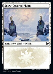 MTG ■土地/英語版■ 《冠雪の平地/Snow-Covered Plains》カルドハイム　KHM