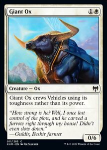 MTG ■白/英語版■ 《巨大雄牛/Giant Ox》カルドハイム　KHM