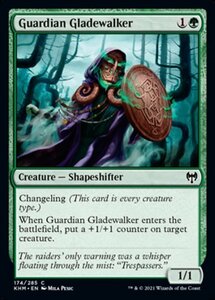 MTG ■緑/英語版■ 《護衛の林歩き/Guardian Gladewalker》カルドハイム　KHM