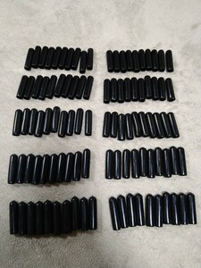 ジャンク品★長期保管品★端末保護キャップ★黒★内径9mm×全長43mm★先丸★100個入り