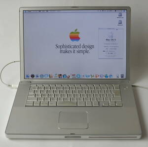 PowerBook G4 AL 15inch 1.33GHz 1GB/56GB/AM/BT/Combo OSX10.5/OSX10.4+OS9.2.2クラッシック環境