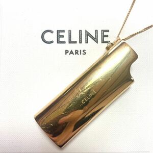 CELINE ライターケース　ネックレス　ゴールド　金 gold セリーヌ　accessory necklace case