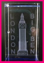 【3D:クリスタルガラス】★ロンドン：ビッグベン・LONDON BIGBEN：クリスタル置物：インテリア置物： レーザーアート★お得橋本_画像3