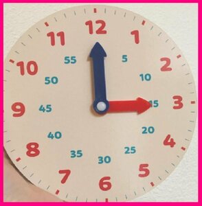 [ free shipping : clock ....:1 piece ]*.....: size :18.: clock . study is possible : child study clock ... arithmetic teaching material viewpoint :