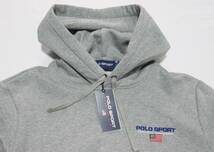 新品 ポロ ラルフローレン POLO Ralph Lauren SPORT スポーツ パーカ プルオーバー フーディー 国内正規店品 L-M (US S) グレー 灰_画像4