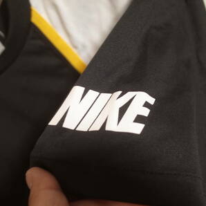 メンズ pg965 NIKE ナイキ DRY-IT ドライフィット TIEMPO 半袖 トレーニングシャツ Tシャツ M 黒系の画像5