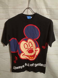 メンズ pg834 東京ディズニーリゾート Disney ディズニー ミッキーマウス 両面プリント 半袖 Tシャツ S 黒