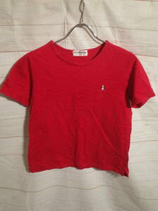 レディース pg928 MUNSING WEAR マンシングウェア ワンポイント 半袖 Tシャツ M 赤 B級品