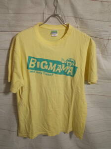 メンズ ph19 BIGMAMA ビッグママ ONCE MORE PLEASE? 半袖 Tシャツ L 黄