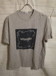 メンズ ph61 Wrangler ラングラー ロゴ プリント 半袖 Tシャツ M グレー