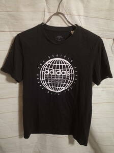 メンズ ph91 adidas アディダス ロゴ プリント 半袖 Tシャツ M ブラック